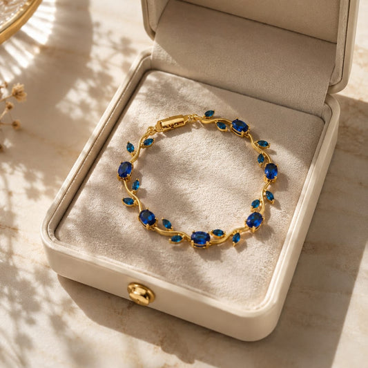 Luxury Tulip Crystal Bracelet for Women | Gold & Silver | Adjustable Elegant Bracelet