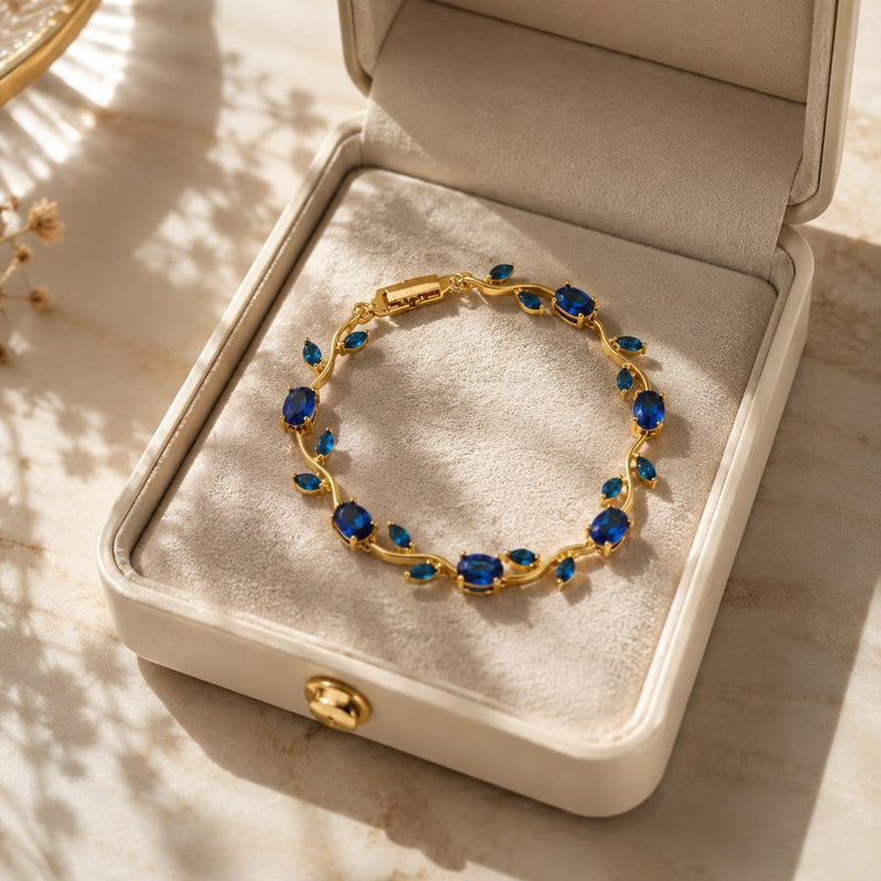 Luxury Tulip Crystal Bracelet for Women | Gold & Silver | Adjustable Elegant Bracelet