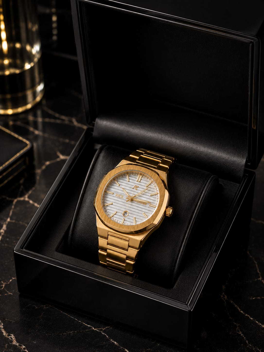 Original RICK Stainless Steel Watch – Date & Time Display | Butterfly Lock | Premium Quality