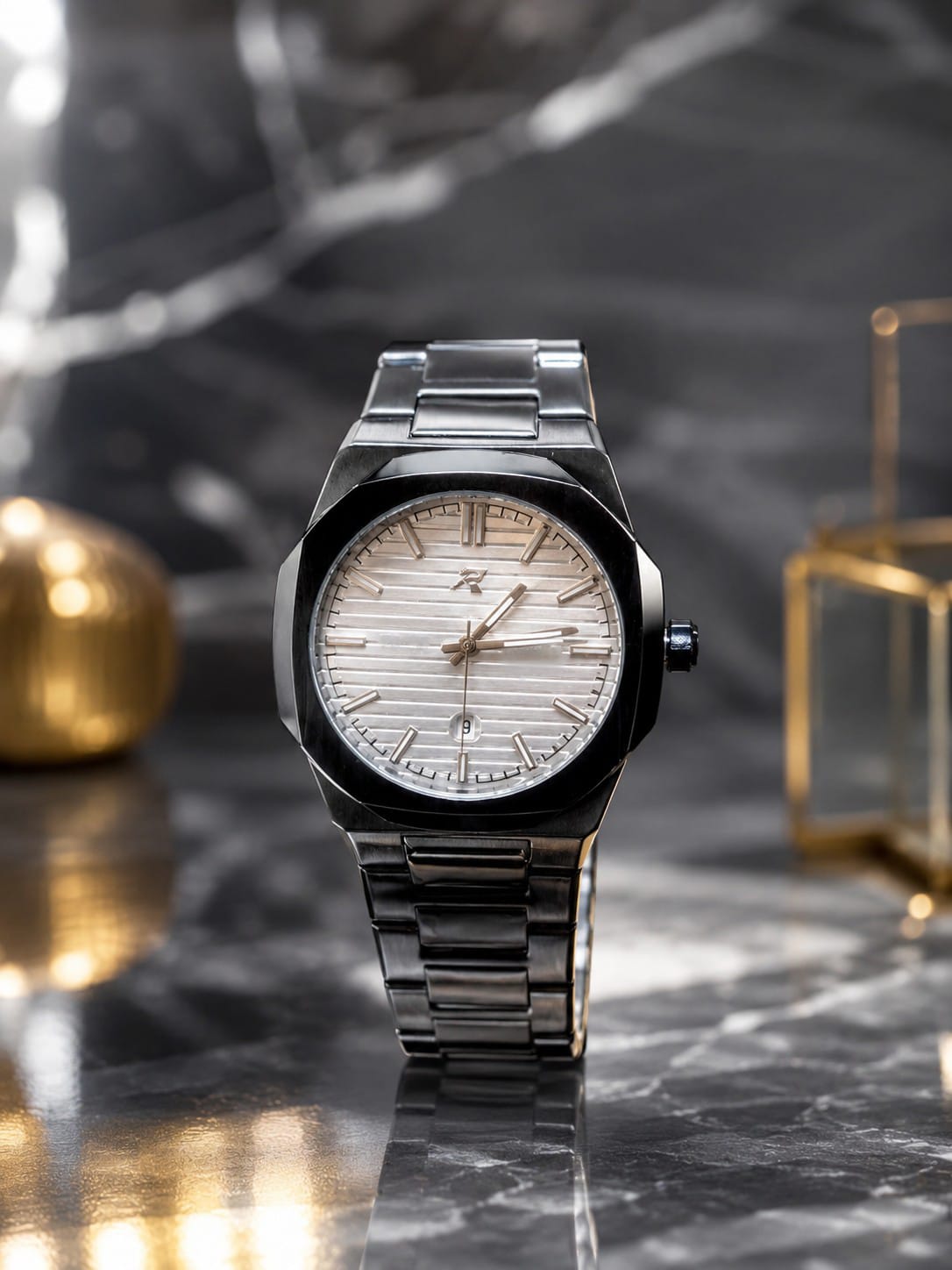 Original RICK Stainless Steel Watch – Date & Time Display | Butterfly Lock | Premium Quality