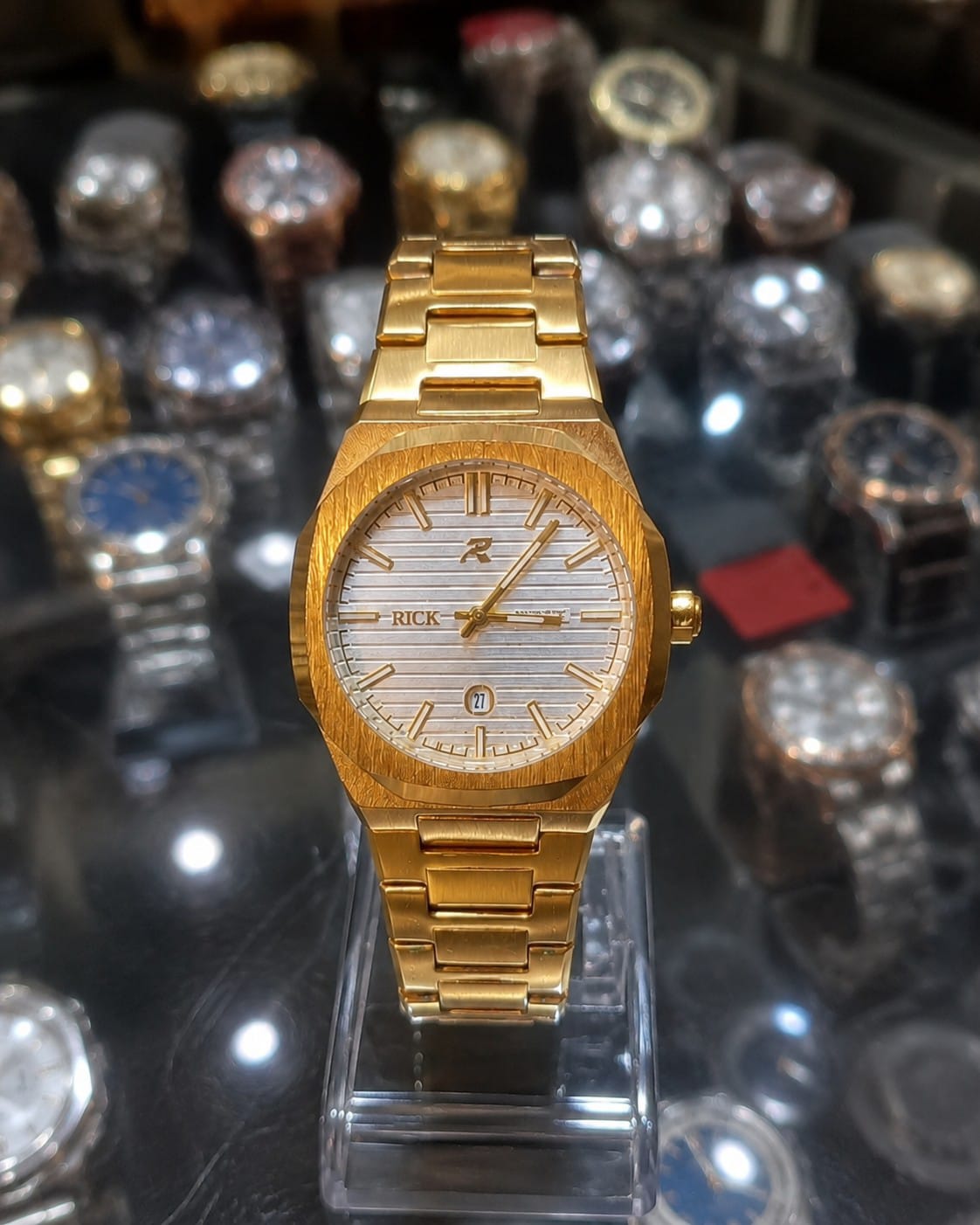 Original RICK Stainless Steel Watch – Date & Time Display | Butterfly Lock | Premium Quality
