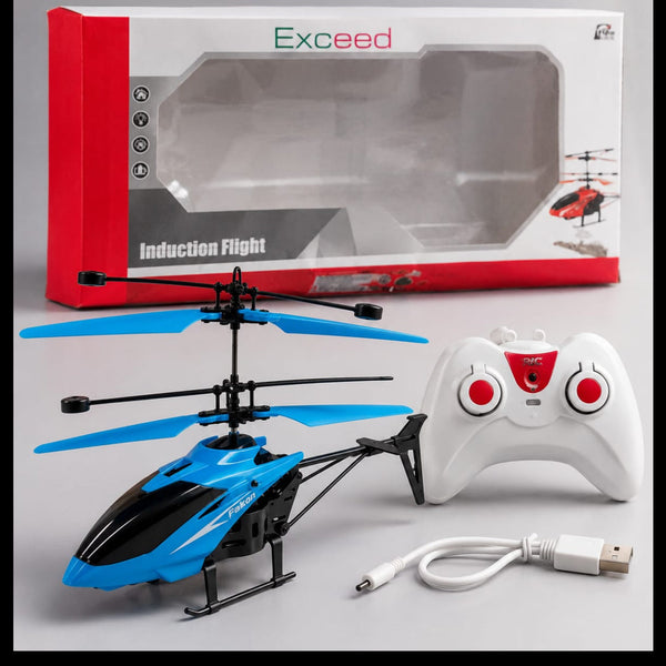 2-in-1 Rechargeable RC Helicopter with Hand Sensor & Remote Control – USB Charging