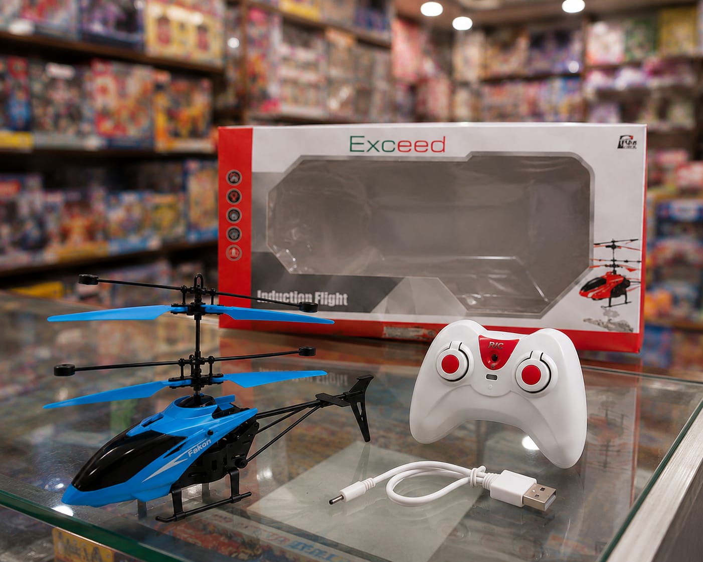 2-in-1 Rechargeable RC Helicopter with Hand Sensor & Remote Control – USB Charging