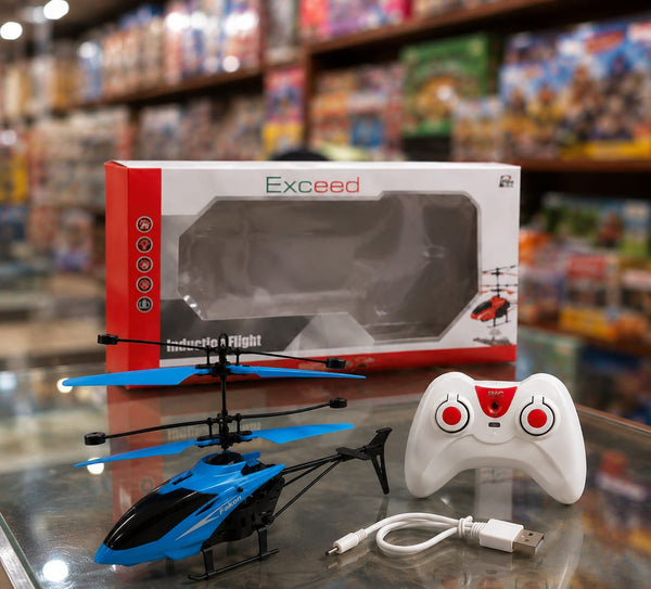2-in-1 Rechargeable RC Helicopter with Hand Sensor & Remote Control – USB Charging